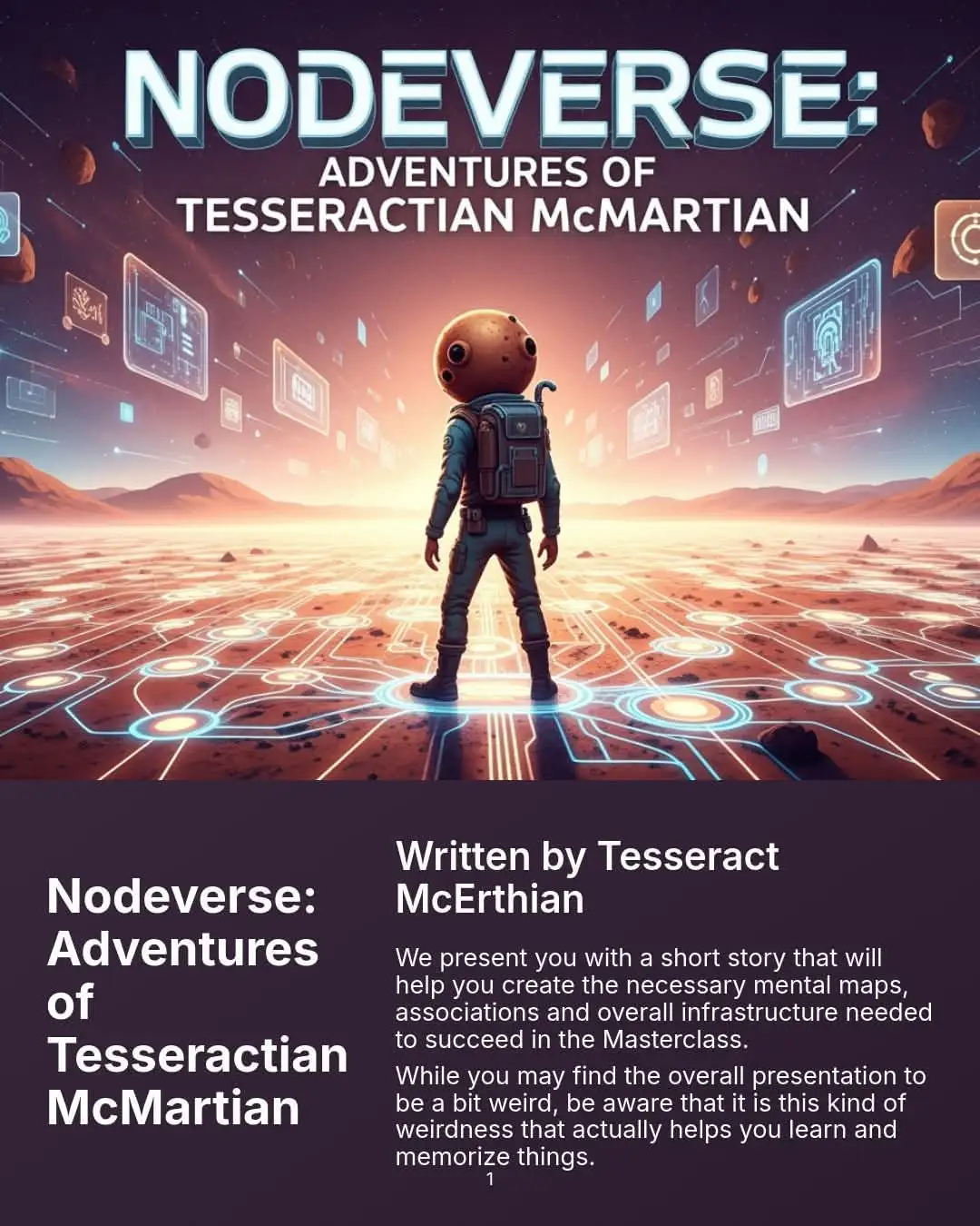 Nodeverse: Adventures of Tesseractian McMartian - Graphic Novel Cover